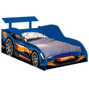 Cama Juvenil Infantil Formato Carro Corrida Criança Stock Car Azul
